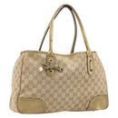 GUCCI GG Canvas Princi Tote Bag Beige Gold 163305 Auth 199454-1