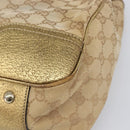 GUCCI GG Canvas Princi Tote Bag Beige Gold 163305 Auth 199454-16