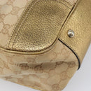 GUCCI GG Canvas Princi Tote Bag Beige Gold 163305 Auth 199454-17