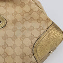 GUCCI GG Canvas Princi Tote Bag Beige Gold 163305 Auth 199454-10
