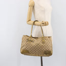 GUCCI GG Canvas Princi Tote Bag Beige Gold 163305 Auth 199454-24