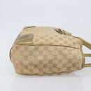 GUCCI GG Canvas Princi Tote Bag Beige Gold 163305 Auth 199454-3