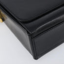 Salvatore Ferragamo Gancini Shoulder Bag Leather Black Gold Auth 199456-15