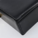 Salvatore Ferragamo Gancini Shoulder Bag Leather Black Gold Auth 199456-17