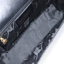 Salvatore Ferragamo Gancini Shoulder Bag Leather Black Gold Auth 199456-11