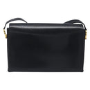 Salvatore Ferragamo Gancini Shoulder Bag Leather Black Gold Auth 199456-2