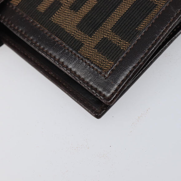 FENDI Zucca Canvas Day Planner Cover Brown Black Auth 199457