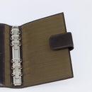 FENDI Zucca Canvas Day Planner Cover Brown Black Auth 199457-18