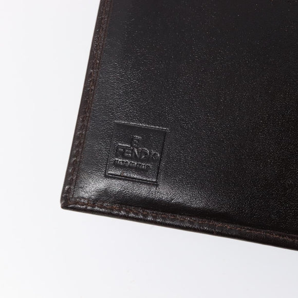 FENDI Zucca Canvas Day Planner Cover Brown Black Auth 199457