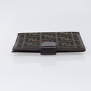 FENDI Zucca Canvas Day Planner Cover Brown Black Auth 199457-3