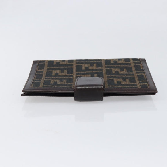FENDI Zucca Canvas Day Planner Cover Brown Black Auth 199457
