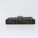 FENDI Zucca Canvas Day Planner Cover Brown Black Auth 199457-4