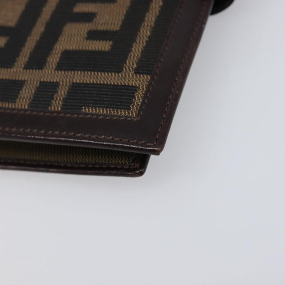FENDI Zucca Canvas Day Planner Cover Brown Black Auth 199457