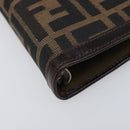 FENDI Zucca Canvas Day Planner Cover Brown Black Auth 199457-14