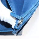 CHANEL Matelasse Trendy CC Chain Wallet Lamb Skin Blue Silver CC Auth 199460SAM-23
