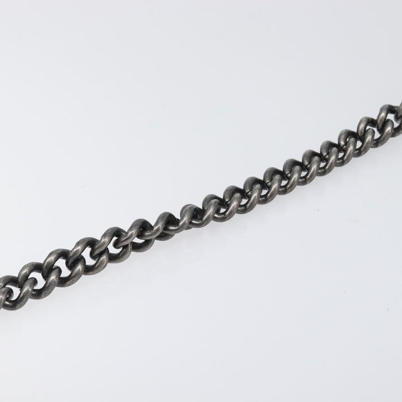 CHANEL Matelasse Boy Chanel Chain Bag Leather Black Silver CC Auth 199461SAM