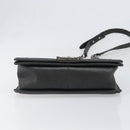 CHANEL Matelasse Boy Chanel Chain Bag Leather Black Silver CC Auth 199461SAM-5