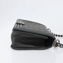 CHANEL Matelasse Boy Chanel Chain Bag Leather Black Silver CC Auth 199461SAM-3