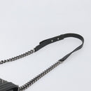 CHANEL Matelasse Boy Chanel Chain Bag Leather Black Silver CC Auth 199461SAM-14