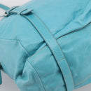 PRADA Tote Bag Leather Light Blue Silver Auth 199466V-15