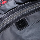 FENDI Tote Bag Wool Red Silver Auth 199467A-15