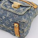 LOUIS VUITTON Monogram Denim Buggy PM Shoulder Bag Blue M95049 LV Auth 199468V-14