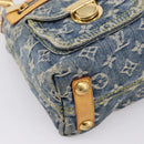 LOUIS VUITTON Monogram Denim Buggy PM Shoulder Bag Blue M95049 LV Auth 199468V-15