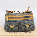 LOUIS VUITTON Monogram Denim Buggy PM Shoulder Bag Blue M95049 LV Auth 199468V-12
