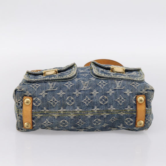 LOUIS VUITTON Monogram Denim Buggy PM Shoulder Bag Blue M95049 LV Auth 199468V