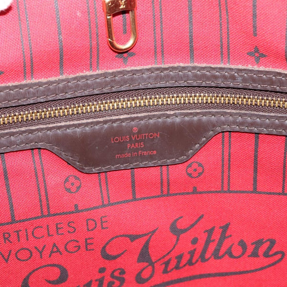 LOUIS VUITTON Damier Ebene Neverfull GM Tote Bag N51106 LV Auth 199470V