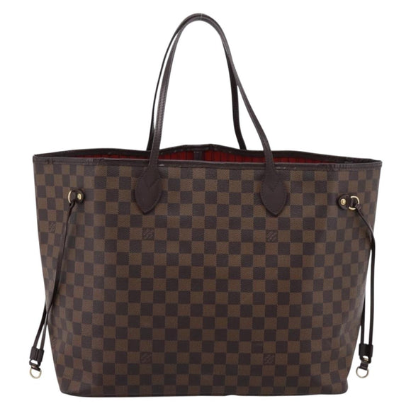 LOUIS VUITTON Damier Ebene Neverfull GM Tote Bag N51106 LV Auth 199470V