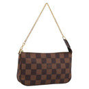 LOUIS VUITTON Damier Ebene Mini Pochette Accessory Pouch N58009 LV Auth 199474V-1