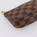 LOUIS VUITTON Damier Ebene Mini Pochette Accessory Pouch N58009 LV Auth 199474V-15
