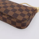 LOUIS VUITTON Damier Ebene Mini Pochette Accessory Pouch N58009 LV Auth 199474V-16