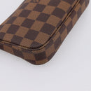 LOUIS VUITTON Damier Ebene Mini Pochette Accessory Pouch N58009 LV Auth 199474V-17