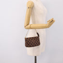 LOUIS VUITTON Damier Ebene Mini Pochette Accessory Pouch N58009 LV Auth 199474V-22