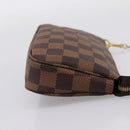 LOUIS VUITTON Damier Ebene Mini Pochette Accessory Pouch N58009 LV Auth 199474V-4