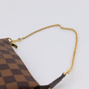 LOUIS VUITTON Damier Ebene Mini Pochette Accessory Pouch N58009 LV Auth 199474V-8
