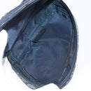 Christian Dior Trotter Canvas Saddle Pouch Navy Gold Auth 199475-17