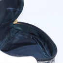 Christian Dior Trotter Canvas Saddle Pouch Navy Gold Auth 199475-18