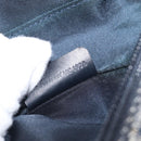 Christian Dior Trotter Canvas Saddle Pouch Navy Gold Auth 199475-21