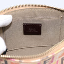 FENDI Zucchino Canvas Accessory Pouch PVC Multicolor Gold Auth 199476V-19