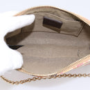 FENDI Zucchino Canvas Accessory Pouch PVC Multicolor Gold Auth 199476V-10