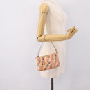 FENDI Zucchino Canvas Accessory Pouch PVC Multicolor Gold Auth 199476V-23