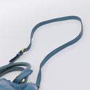 Miu Miu Hand Bag Leather 2way Blue Gold Auth 199477V-14
