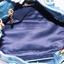 Miu Miu Hand Bag Leather 2way Blue Gold Auth 199477V-11