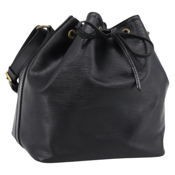 LOUIS VUITTON Epi Petit Noe Shoulder Bag Black M44102 LV Auth 199478