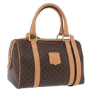 CELINE Macadam Canvas Hand Bag PVC Leather 2way Brown Gold Auth 199479V-1