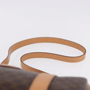 CELINE Macadam Canvas Hand Bag PVC Leather 2way Brown Gold Auth 199479V-15