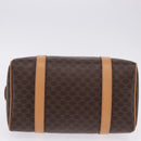 CELINE Macadam Canvas Hand Bag PVC Leather 2way Brown Gold Auth 199479V-5